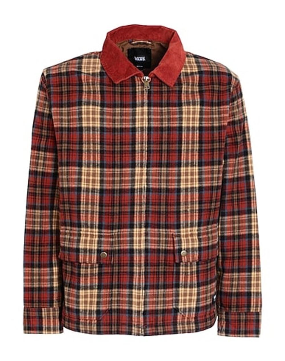 VANS Whitney Plaid Lumberjack Red Brick Rust Jacket Size XL